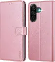 Etui portefeuille 6,6" - Etui portefeuille ROSE à rabat en cuir de qualité supérieure - Galaxy A26 5G 