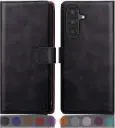 Etui portefeuille Galaxy A36 5G - Etui portefeuille NOIR à rabat en cuir de qualité supérieure